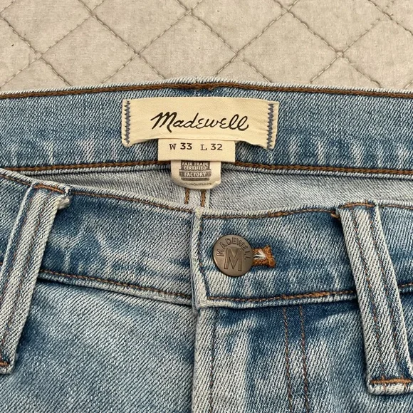 Madewell Men’s Light Blue Denim Slim Jeans - Picture 3 of 3